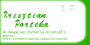 krisztian porteka business card